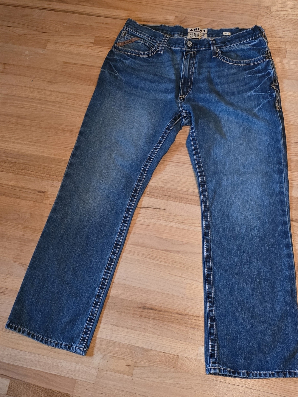 Ariat M4 Low Rise Boot Cut Jeans in Blue